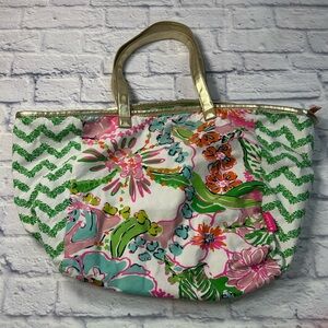 Lilly Pulitzer for Target Floral Tote with Gold Handles